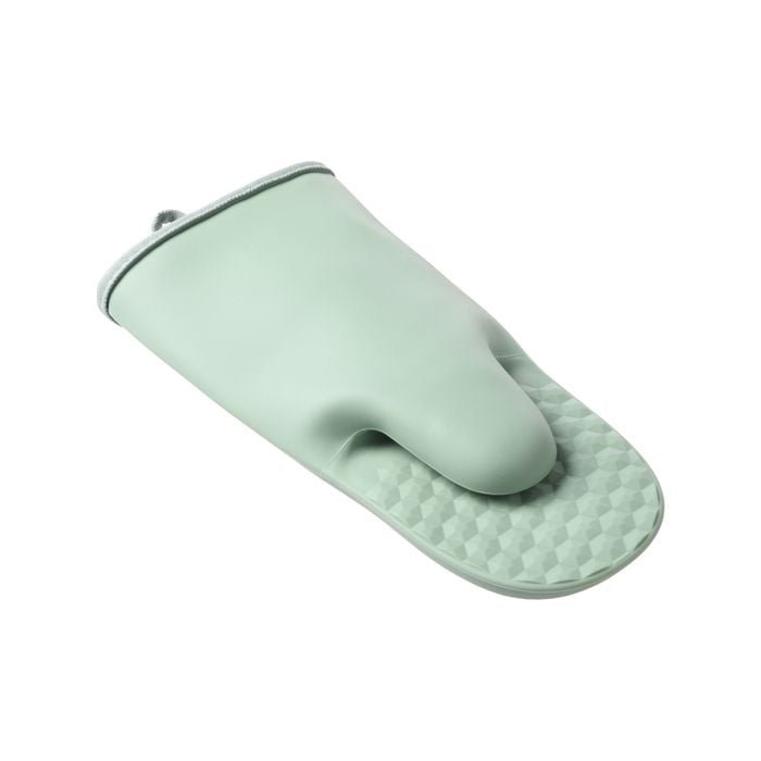 Gourmet Kitchen Modern Silicone Oven Mitt Sage Honeycomb