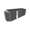 Build-a-Shed 1.5 x 5.2 x 2m Single Sliding Side Door Skillion Shed - Grey