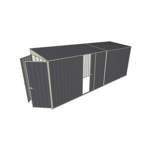 Build-a-Shed 1.5 x 5.2 x 2m Single Sliding Side Door Skillion Shed - Grey