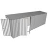 Build-A-Shed 1.2 x 6.0 x 2.0m Tunnel Shed Tunnel Hinged Door with Double Hinged Doors - Zinc