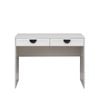 European Cabinetry White Hampton Half Moon Black Handles Odessa Desk