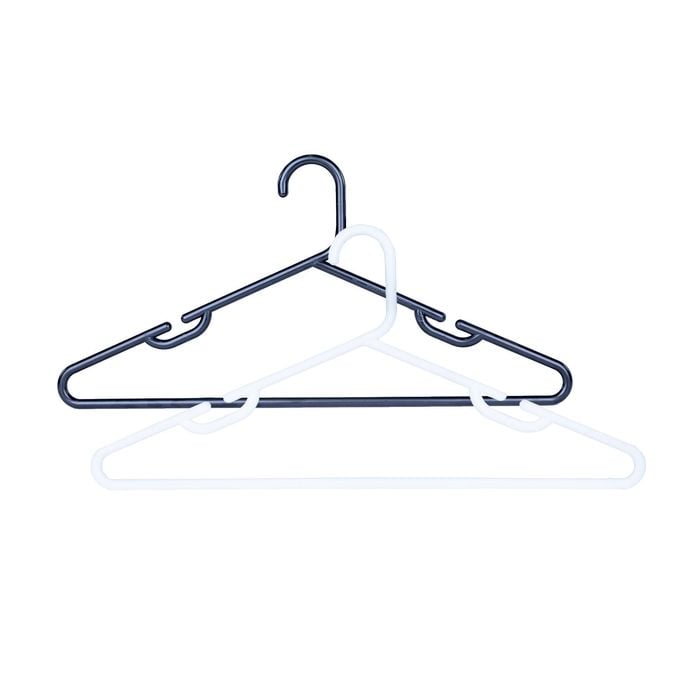 Practa Assorted Heavy Duty Plastic Tube Clothes Hanger - 15 Pack
