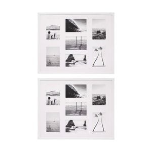 2PK Braz Venice Collage Image Photo Document Display Frame 40x50cm White
