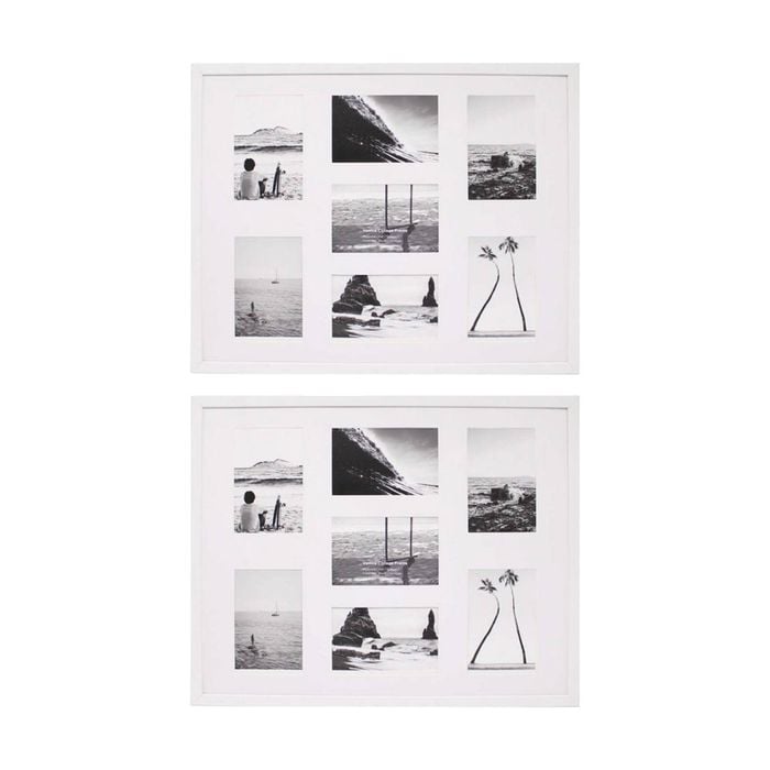 2PK Braz Venice Collage Image Photo Document Display Frame 40x50cm White