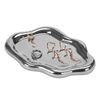 Catzon Ceramic Jewelry Tray For Ring Key Trinket Cloud Shape Small Plate-silver