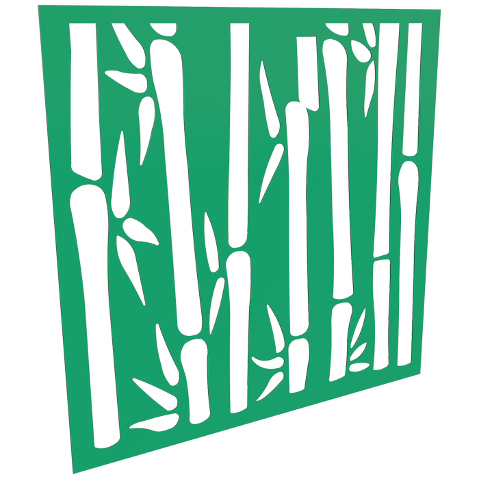 ProtectorAl 300 - 1200 x 300 - 1200mm Light Green / Gloss White Bamboo Unframed Composite Deco Panel