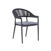 FurnitureOkay Nice Rope Outdoor Dining Chair - Charcoal