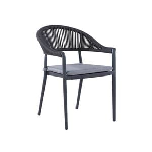 FurnitureOkay Nice Rope Outdoor Dining Chair - Charcoal