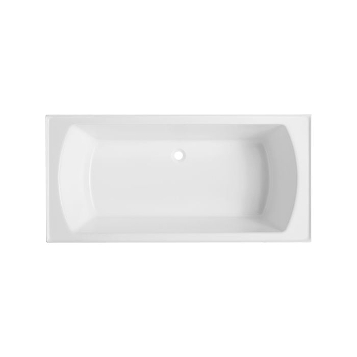 Mondella 1675mm White Square Acrylic Drop In Bath