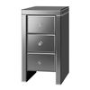 ALFORDSON Mirrored Bedside Table Grey