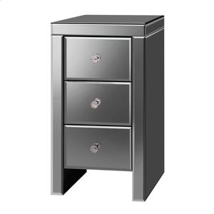 ALFORDSON Mirrored Bedside Table Grey