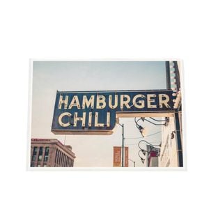 Galrie Delicious Hamburger Chili Fine Art Photography Print, White Frame, A3 30 x 42cm (12 x 16inch)
