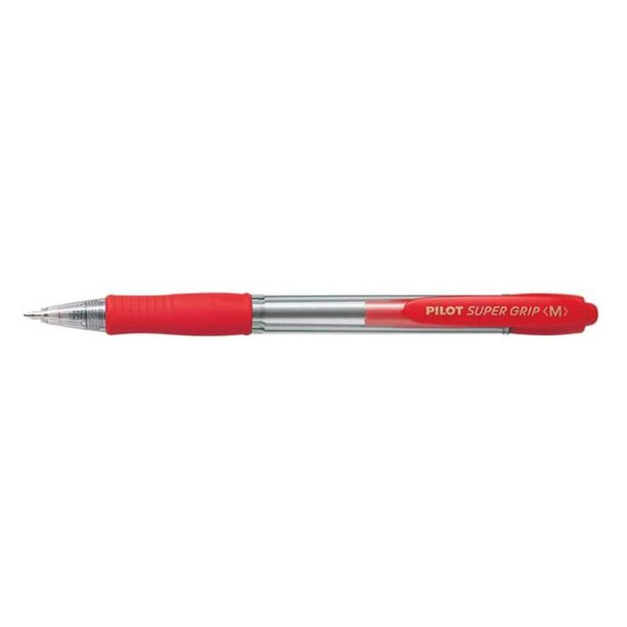 Pilot BPGP Super Grip Retractable Medium Pen 12pcs (Red)