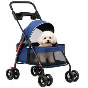 Advwin Pet Stroller Pram Dog Cat Carrier Foldable