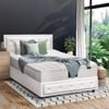 Oikiture Bed Frame Gas Lift With Mattress White - King Single