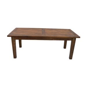 Antique 210cm Dining Table Solid Mango Wood Frame Brown