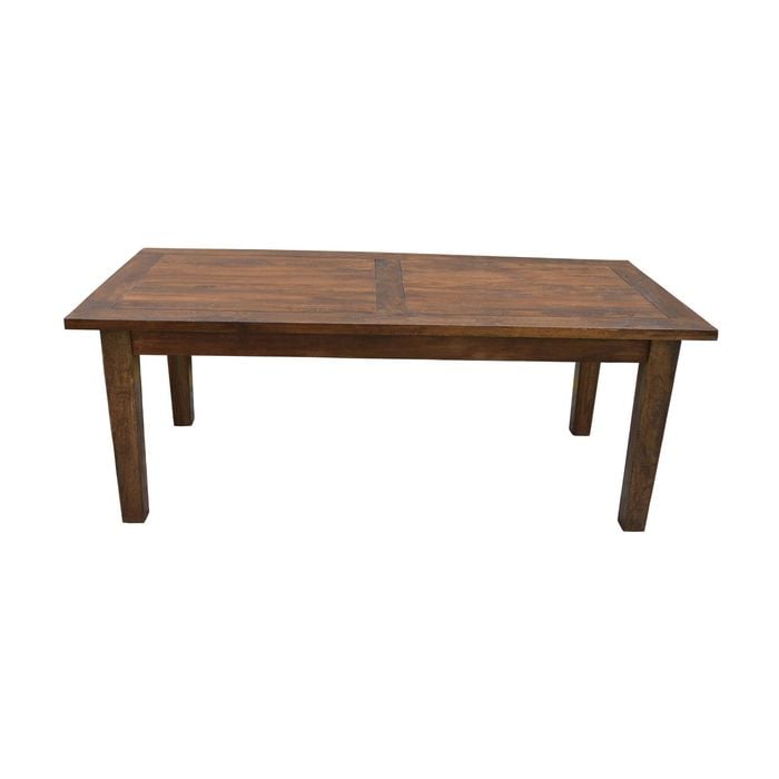 Antique 210cm Dining Table Solid Mango Wood Frame Brown