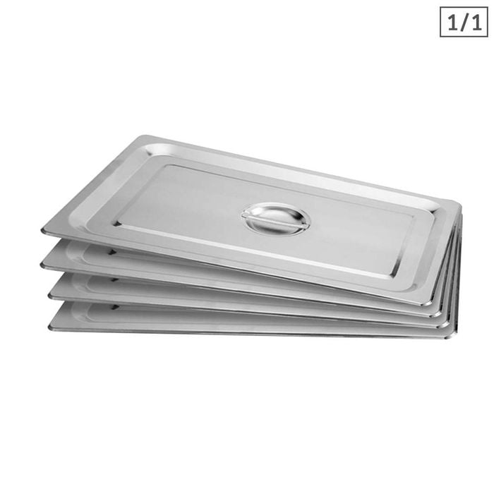 SOGA 4X GN 1/1 Pan Lids – Stainless Steel