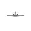 Ignite Laser Gulfstream IV - Long-Range Business Jet Silhouette Metal Wall Art Coated Black 23.6 inch - 60 cm