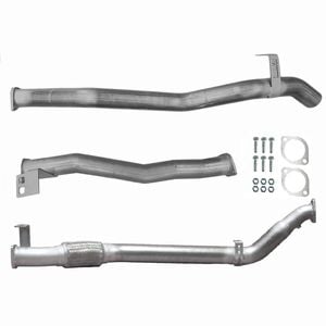 Ignite Exhausts Turbo Back For Toyota Landcruiser 76 Series V8 Wagon 3" No Cat With Pipe Raw Aluminised Steel
