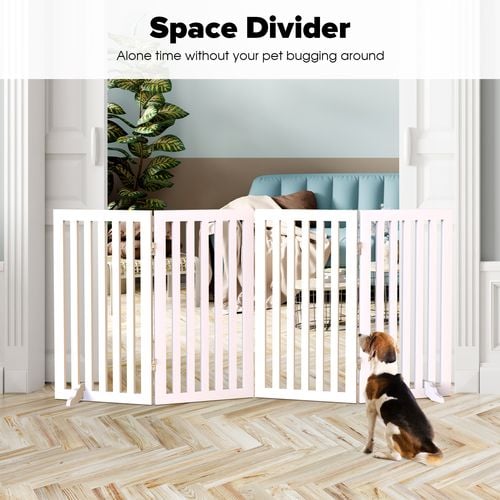 Advwin Pet Safety Fence 4 Panel Dog Wood Security Gate Dog Fence Bunnings Australia