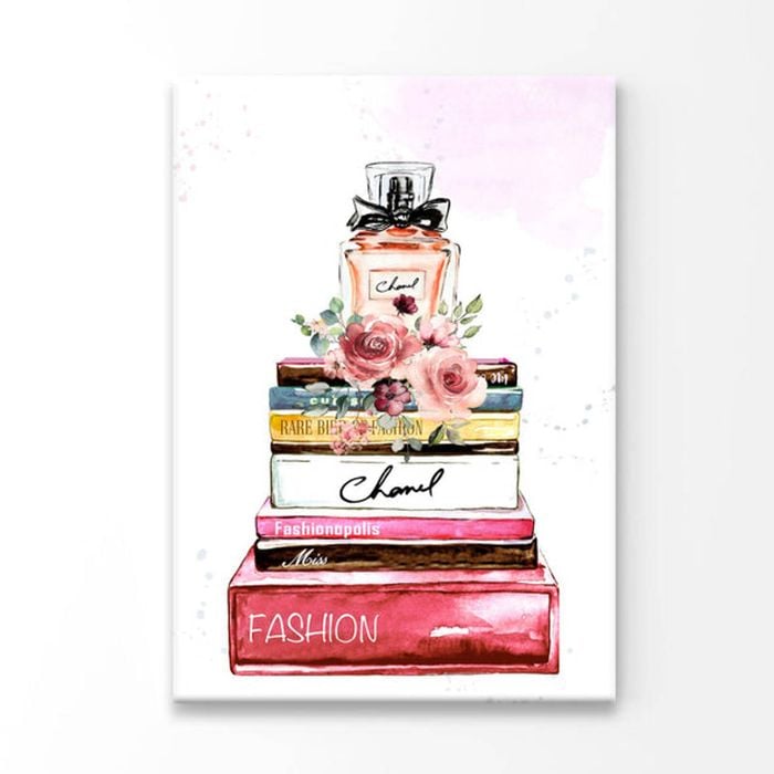 Orange Perfume On Book set  Print 100% Australian Made 60 x 90cm  (Stretched)
