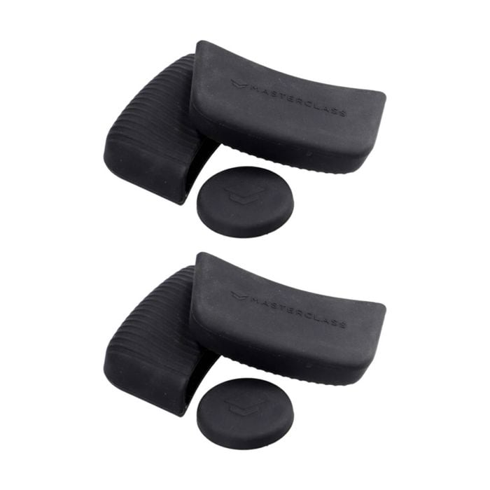 2x 3pc Mastercraft Silicone Pan Handle Sleeve Cooking Kitchen Set Black