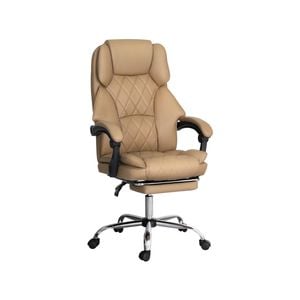 Artiss Ergonomic Office Chair With Headrest Footrest Recliner Computer Gaming Chair Brown
