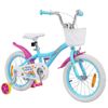 Costway 16" Kids Balance Bike Girls Bicycle w/Removable Basket-Blue