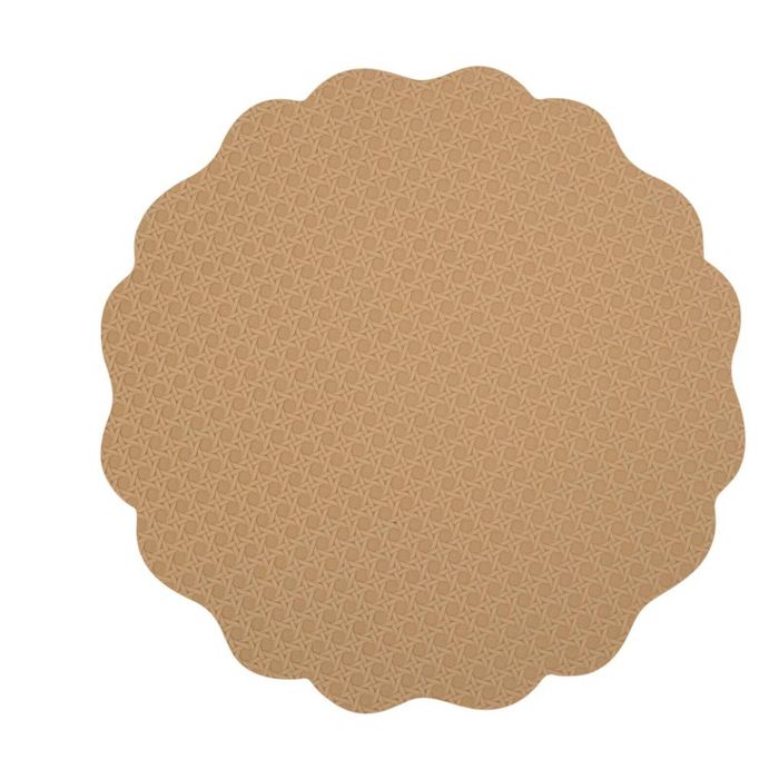 Casa Domani Banda Leather Look Placemat - 38cm Cream