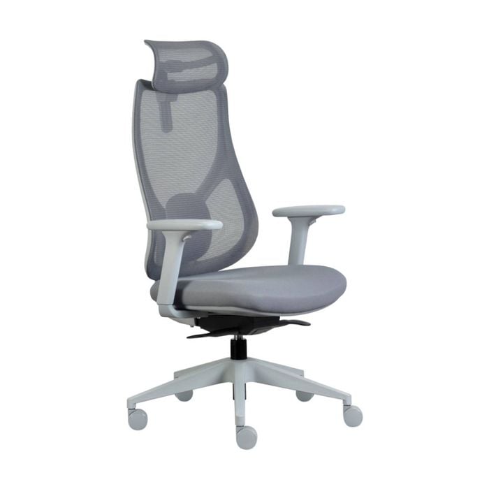 Mondo Scout Chair Ergonomic Office Work W/ Mesh Back & Lumbar Support Grey