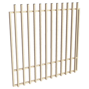 ProtectorAl 1201-1500W x 1500H Primrose Aluminium Batten Garden Gate