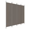 vidaXL 4-Panel Room Divider Anthracite Fabric Privacy Screen Separator Folding