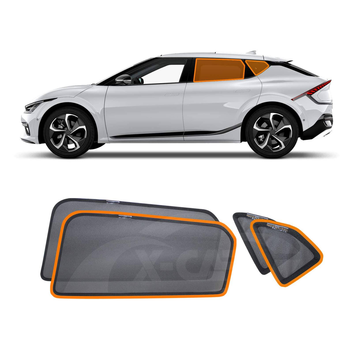 Port Rear Window Sun Shade for Kia EV6 2021-Onwards Car Sun Blind Mesh ...