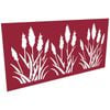 ProtectorAl 300-1200 x 1201-2400mm Dark Red / Gloss White Bullrush Unframed Composite Decorative Panel