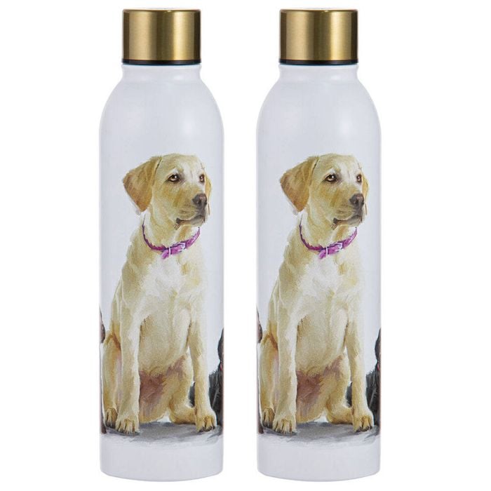 2PK Ashdene Puppy Love Labrador Water Drink Bottle 24.5cm