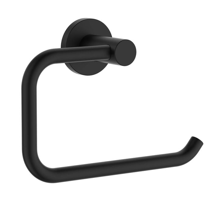 Clark Black Round Toilet Roll Holder