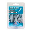 Zenith 1/4" x 60mm Zinc Plated Mushroom Head Bolts And Nuts - 25 Pack