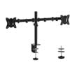 Shintaro Dual Monitor Mount for 10''-27'' Screen, Articulated Arms, F-Clamp & Bo