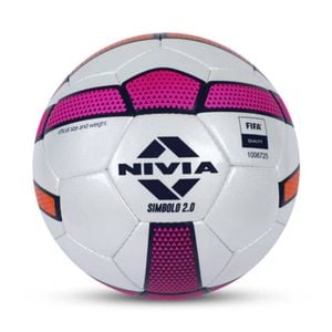 Nivia Simbolo Football (White/Orange, Size 5)