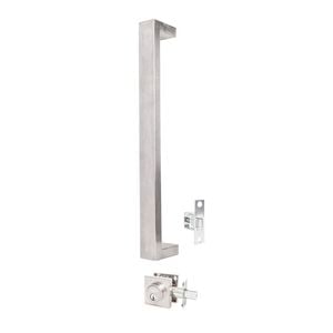 Gainsborough 450mm G4 Series Oblong Stainless Steel Keyed Pull Handle Entrance Set