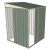 Build-a-Shed 1.5 x 1.5 x 2m Green Single Sliding Door Skillion Shed With Single Sliding Side Door