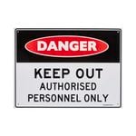 Sandleford 300 x 225mm Keep Out Authorised Personnel Plastic Sign