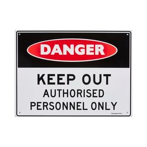 Sandleford 300 x 225mm Keep Out Authorised Personnel Plastic Sign