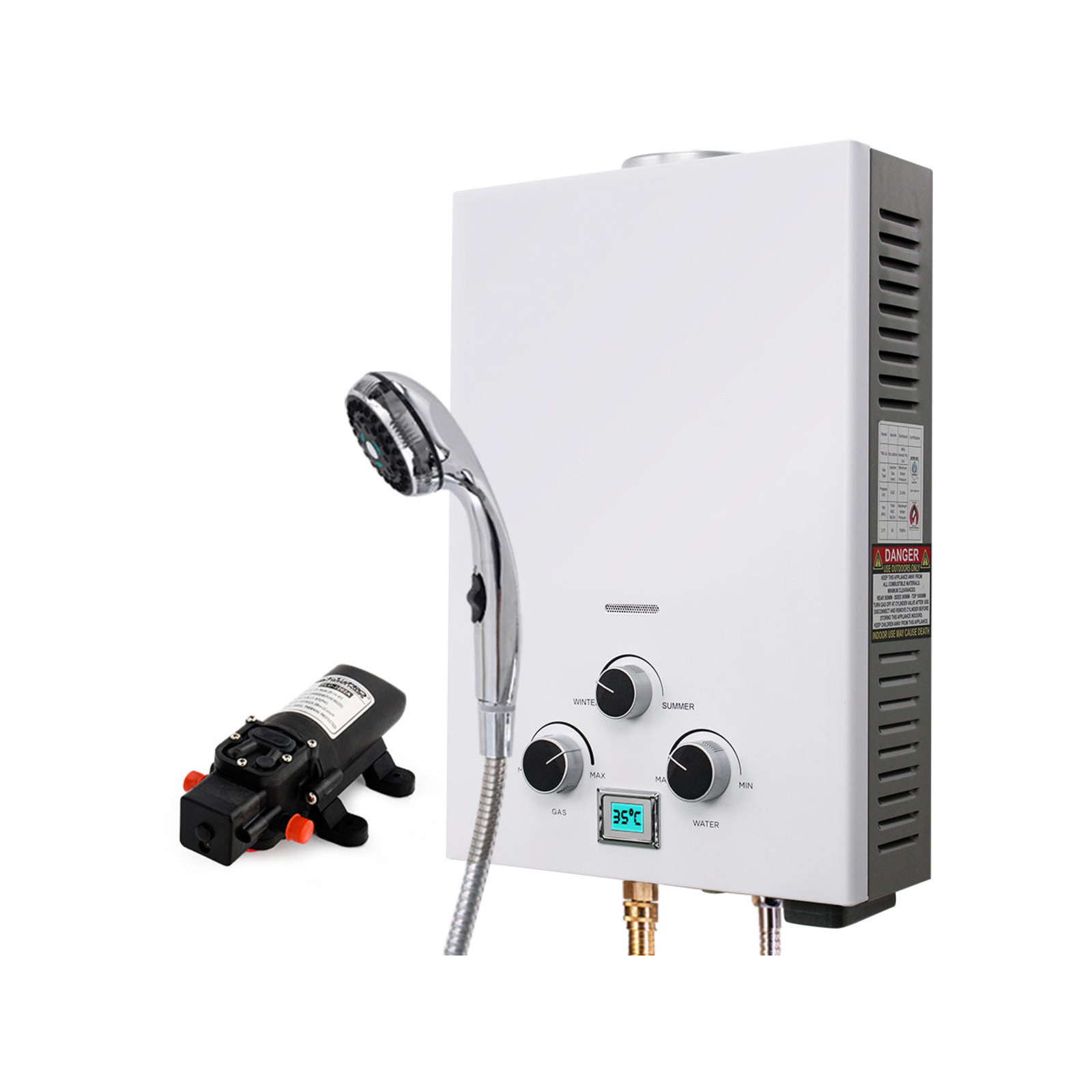 Totai 5l Camping Gas Geyser Water Tank Gas Water Boiler Camping