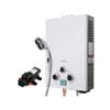 Thermomate Portable Gas Outdoor Camping Hot Water Heater System, with 12V Pump, Shower Head, White