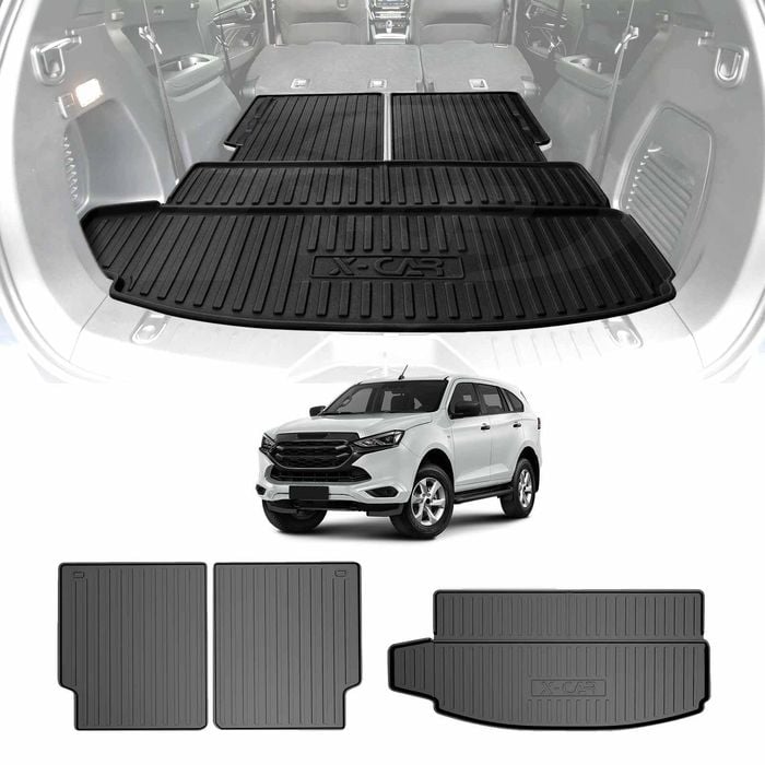 3-Pcs Boot Liner for Isuzu MU-X MUX 2022-Onwards Heavy Duty Cargo Trunk Mat Luggage Tray