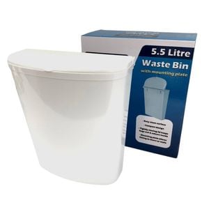 5.5l Caravan Bin With Mounting Kit For Kitchen Cupboard Door Or Wall Mount, Rv