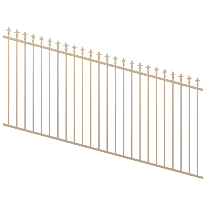 ProtectorAl 1201-2400W x 1200H Primrose Spear Top Pool Fence Panel Raked Up to 15º
