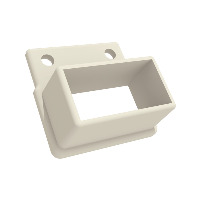 ProtectorAl 50 x 25mm Surfmist Aluminium Balustrade Panel Wall Brackets - 2 Pack
